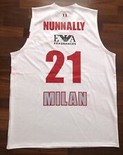 Maglia Canotta Basket James Nunnally #21 Olimpia Milano Armani A1 FIBA Jersey
