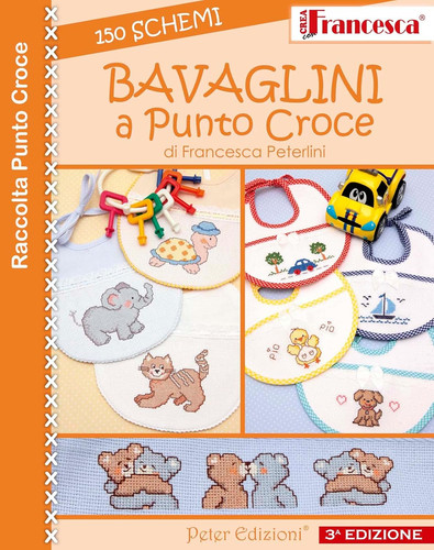 Bavaglini punto croce 150 - bavaglini, croce.
