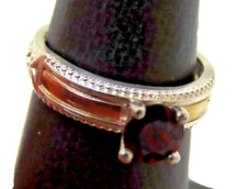 Granate Natural Anillo de 925