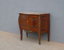 Comò cassettone due cassetti st.Luigi XV intarsiato, '900 - L 98 cm!