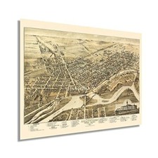 Poster Mappa Canada 1875