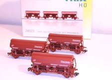 Trix 24523 FS Set di tre carri merce tramoggia Tdns ad assi delle FS ep. IV V