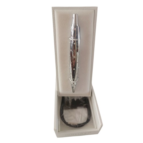 Penna sfera con cristalli - a,