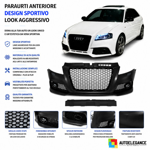 Paraurti anteriore audi - paraurti, a3