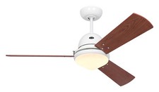 Ventilatore con Illuminazione Libeccio 120 CM Bianco Telecomando Ventola Leise