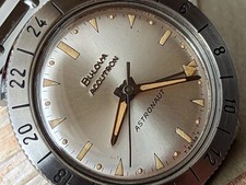 Astronauta Bulova Accutron 1967 vintage con patina arancione, ricevuta acquisto orig