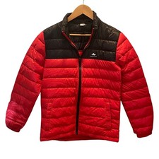 Quechua EU 160/80 Giubbotto Piumino Piumino | Rosso Nero Gioventù 14-15, Nuovo senza etichette