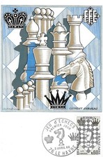 Fdc chess francia 1966 - francia,
