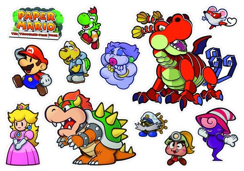 Set adesivi paper - adesivi, mario