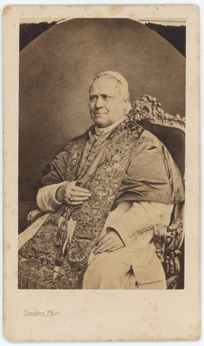 Cdv circa 1865 papa - cdv, pio