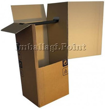 IMBALLAGGI.POINT 1 Pezzo SCATOLE ARMADIO per ABITI TRASLOCHI 60X50X110Cm DOPPIA 