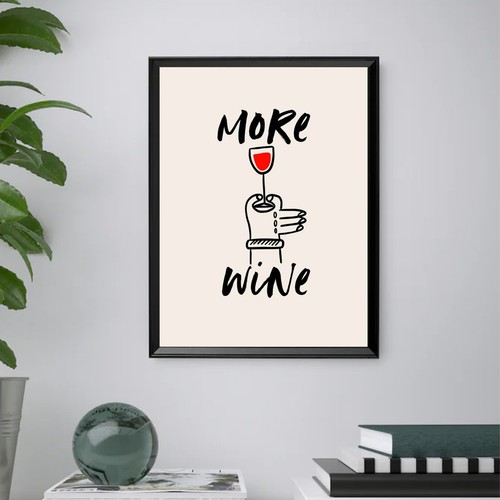 Quadro con stampa vintage vino - quadro,