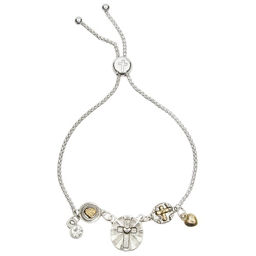 Bracciale slide charm fede - bracciale,