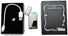 Accendino Cromo Al Plasma Elettronico Ricaricabile con USB in Confezione Regalo