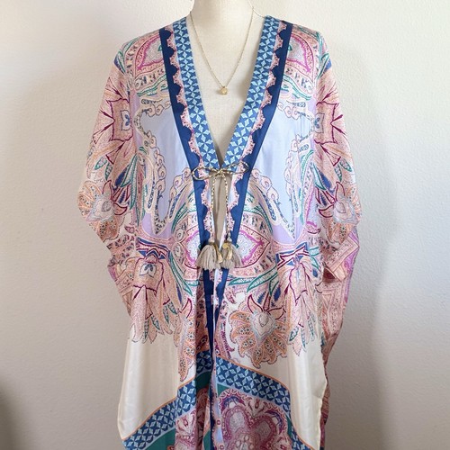 Kimono paisley chico - chico’s, 100%