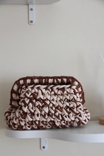 Borsa uncinetto beige - uncinetto,