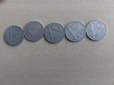 Lotto di n. 5 Monete antiche da 10 Lire Spiga e Aratro anni '50