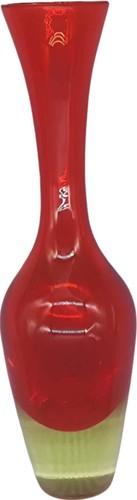 Vaso vetro rosso stile - vaso,