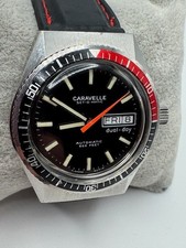 Orologio Vintage Uomo Caravelle Set-O-Matic "Devils Diver" 666 Piedi Automatico