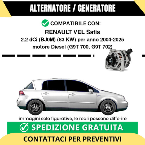 Alternatore renault vel satis - alternatore,