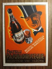 CARTOLINA PUBBLICITARIA EMKA PASQUA DI BISCEGLIE VINI VERONA 