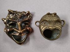 Vecchie Copie Di Maschere Greche, Teste di diavolo, Bronzo/ Ottone
