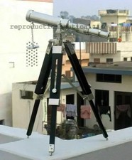 Brass Telescope With Wooden
