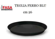 Teglia Ferro Blu Professionale Fasa Tonda Antiaderente Pizza cm 26 Forno Legna