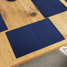 Set Di Tovagliette per Tavolo Da Pranzo Set Da 6 | Colore Solid Navy Blue | Tova