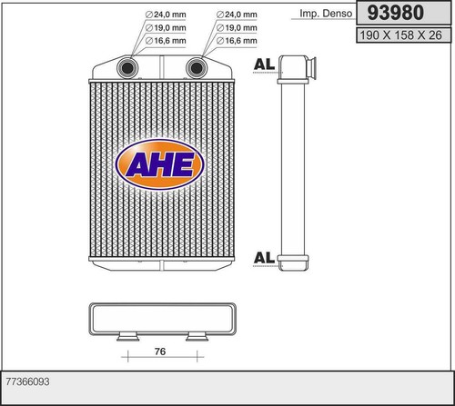 Radiatore stufa fiat panda - fiat,