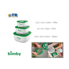 TRIS CONTENITORI ERMETICI PER ALIMENTI "VORWERK BIMBY" by GUZZINI 