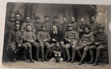Foto cart. militari Ufficiale e soldati 1916 ca. Arezzo Foto Aurelio Ricciarini