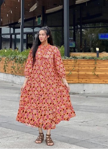 Nuovo con etichette maxi abito - con,