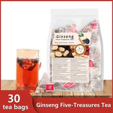 Tè Ginseng Five Treasure Red Date Polygonatum fegato reni tè disintossicante 30 bustine di tè