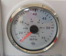 1 SPIDOMETRO PITOT 0-55 MPH BIANCO CONTAMIGLIA TACHIMETRO INDICATORE VELOCITA'