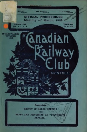 Canadian railway club - railway,