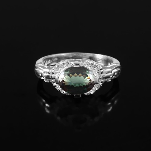 Anello tormalina blu verde - di,