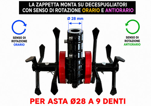 Gruppo zappette ø28 - zappette, denti