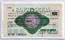 1976 BANK OF SICILY LIRE 100