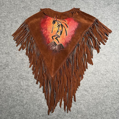 Poncho pelle scamosciata - poncho,
