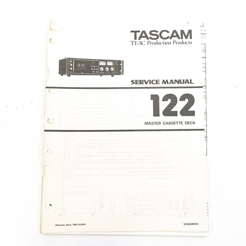 Tascam 122 master cassette - master,