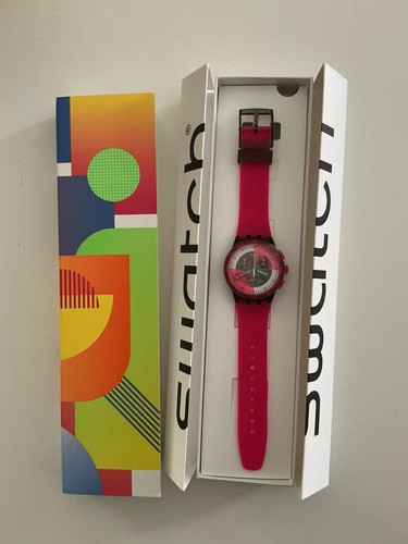 Swatch chrono linee fucsia - chrono,