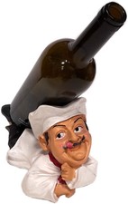 Cuoco Porta bottiglia in Resina Tavola Cucina Vino Birra Idea Regalo Natale