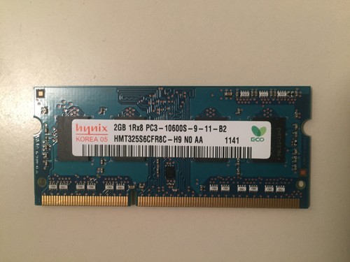 Ram sodimm 2gb ddr3 1333mhz