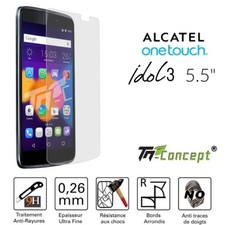 Alcatel Idol 3 (5,5') - Vitre de Protection Crystal - TM Concept®