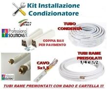 KIT MONTAGGIO CONDIZIONATORE DA 1,5 MT RAME 1/4+1/2 PER 18000 BTU CON BASI
