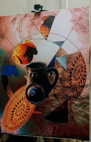 Quadro astratto multicolore