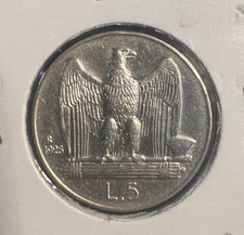 5 LIRE 1928 LIRA ITALIANA