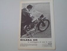 advertising Pubblicità 1950 MOTO GILERA 125 MOTOLEGGERA