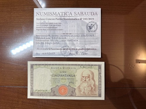 Banconota lire 50000 leonardo - banconota,